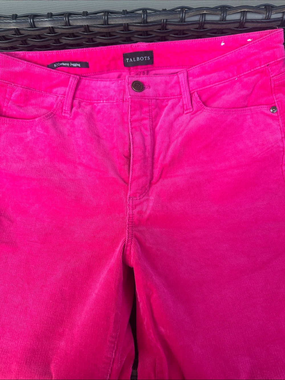 Hot Pink Talbots  Corduroy Jegging. Size 8.